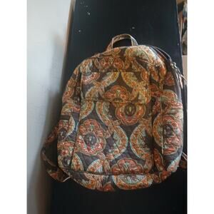 April Cornell Backpack Bag Paisley Boho Quilted Brown